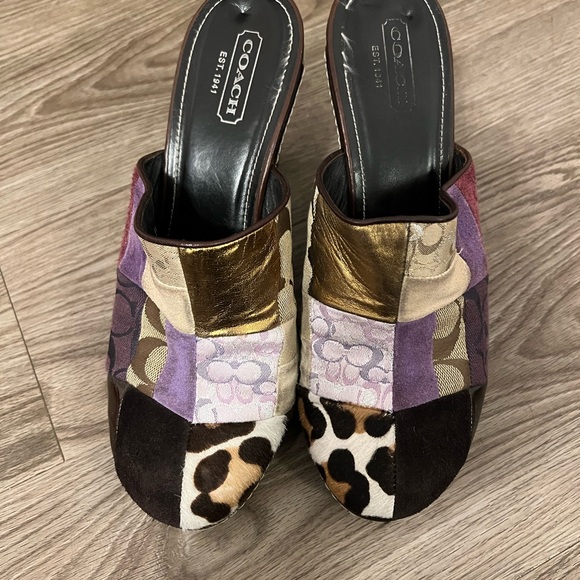 COACH patchwork mules purple - Picture 2 of 7